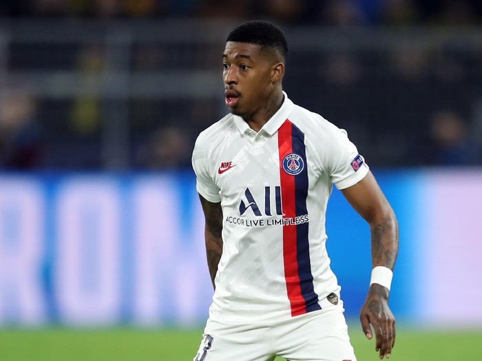 DORTMUND, GERMANY - FEBRUARY 18: Presnel Kimpembe of Paris Saint-Germain controls the ball during the UEFA Champions League round of 16 first leg match between Borussia Dortmund and Paris Saint-Germain at Signal Iduna Park on February 18, 2020 in Dortmund, Germany. (Photo by Alex Grimm/Getty Images)