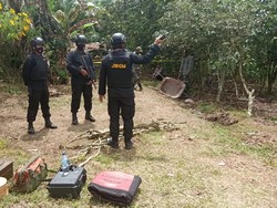 Sebuah Mortir Ditemukan Warga di Tapanuli Utara, Tim Jibom Lakukan Disposal