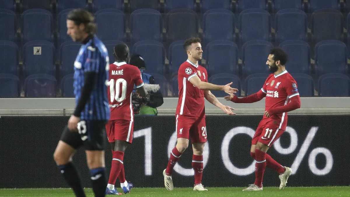 Liverpool ungguli Atalanta di babak pertama. (Foto: AP/Luca Bruno)