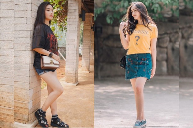 Adu gaya Natasha Wilona dan Ranty Maria.