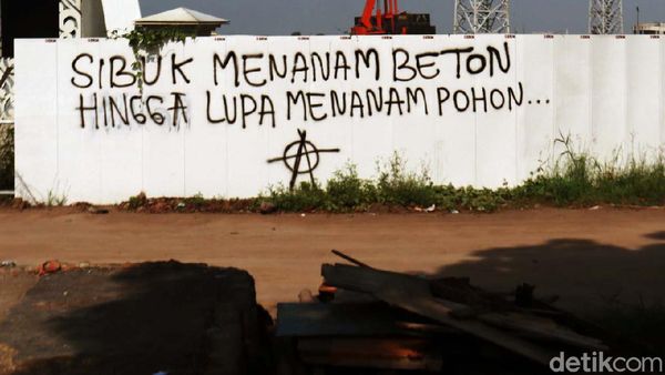 Grafiti Ini Sindir Pembangunan di Bandung