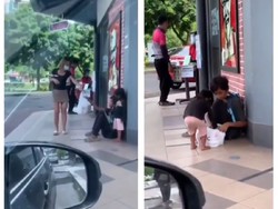 Salut! Wanita Ini Belikan Makanan untuk Bocah Tunawisma di Emperan