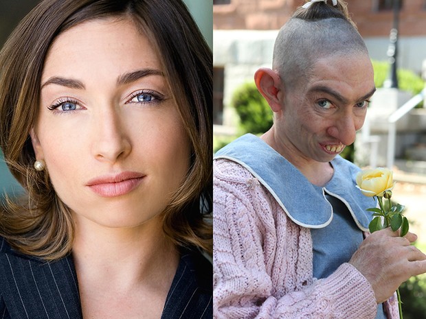 Salah satu seleb Hollywood yang berhasil menggunakan makeup memukau adalah Naomi Grossman berperan sebagai Pepper di serial American Horror Story.