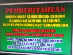 Dua Nakes Reaktif, Puskesmas Sananwetan Kota Blitar Ditutup Sementara