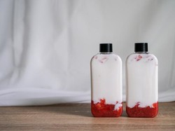 Resep Korean Strawberry Milk Latte yang Asam Segar