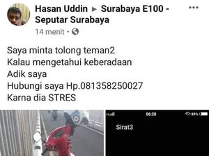 Adik yang Viral Diduga Bunuh Diri di Suramadu Telah Ditemukan Adik yang Viral Diduga Bunuh Diri di Suramadu Telah Ditemukan
