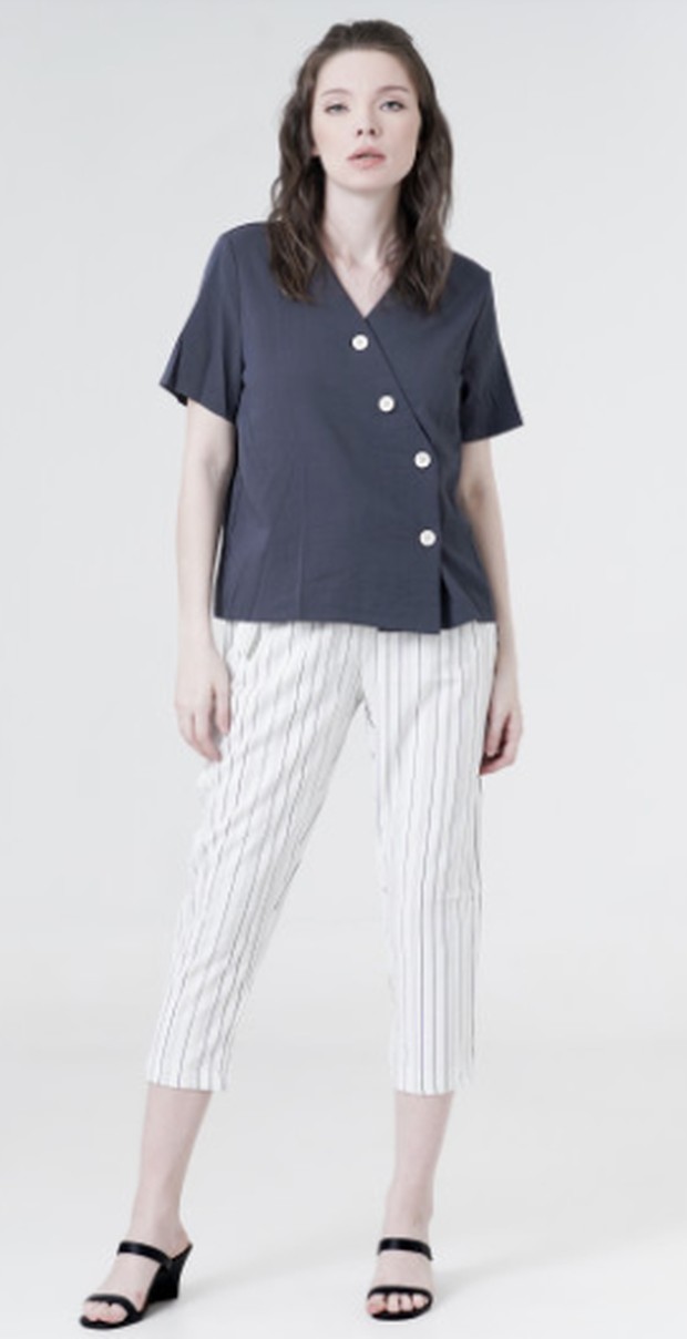 Faustine Top Navy/thisisapril.com Outfit atasan this is April faustine top navy/thisisapril.com