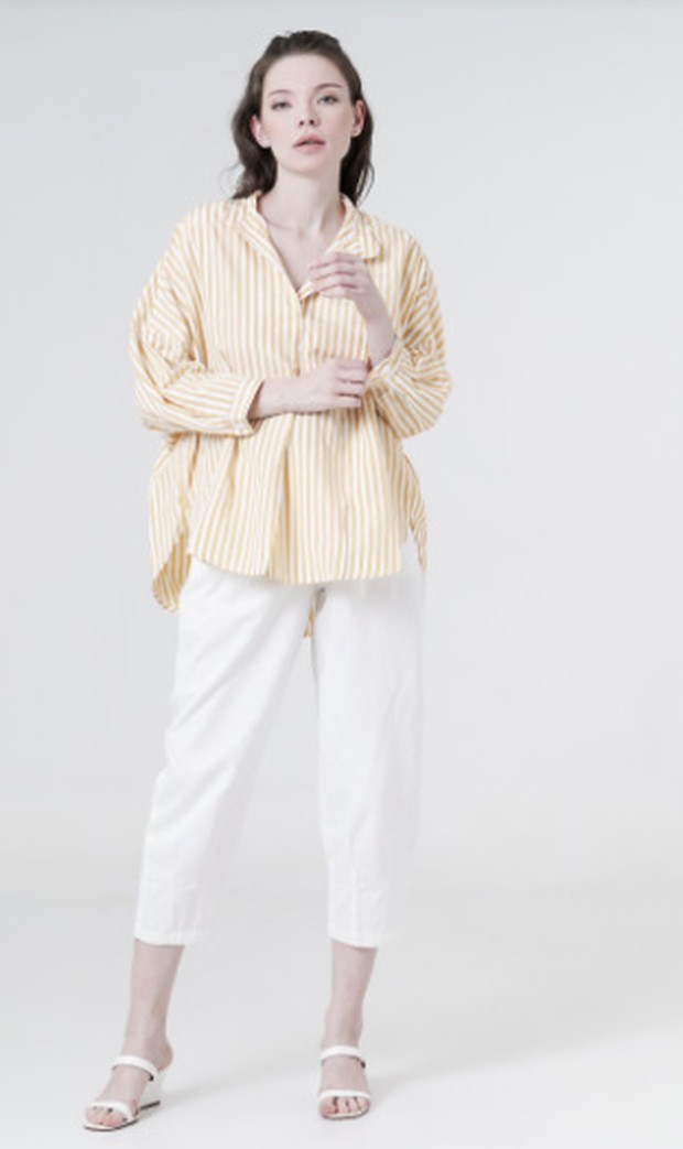 Mikhayla Top - Yellow Strip/thisisapril.com Outfit atasan ala this is april/thisisapril.com