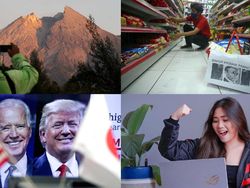 Top 5 Foto Pekan Ini: Pilpres AS-Gamers Cantik Kehilangan Rp 22 M