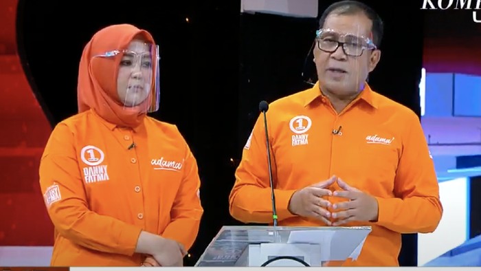 Paslon Danny-Fatma di Debat Pilwalkot Makassar (dok. Istimewa).
