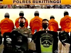 5 Moge Klub Harley Pengeroyok TNI di Bukittinggi Diduga Bodong