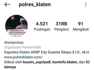 Usai Dikuasai Hacker, Akun IG Polres Klaten Akhirnya Pulih Usai Dikuasai Hacker, Akun IG Polres Klaten Akhirnya Pulih