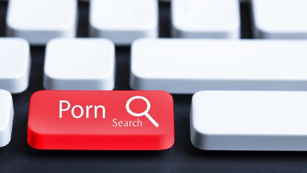 Ilustrasi Menonton Video Porno
