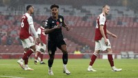 Dalam pertandingan ini, Ollie Watkins dua kali membobol gawang Arsenal. Gol itu dicetak di menit ke-72 dan 75. AP Photo/Alastair Grant.