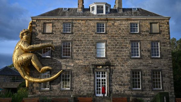 Potret Monyet Emas Hinggap di Edinburgh