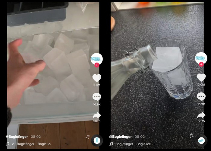 video tuang es batu tiktok