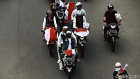 Sambut Habib Rizieq, Massa FPI Konvoi di Jalan Gatsu