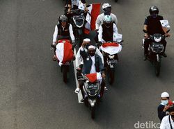 Sambut Habib Rizieq, Massa FPI Konvoi di Jalan Gatsu