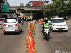 Ada Proyek Jembatan, Lalin Jalan KH Noer Ali Kalimalang Direkayasa