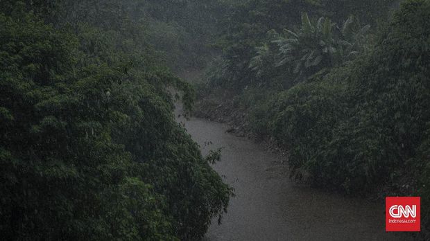Ilustrasi Sungai Ciliwung. CNN Indonesia/Bisma Septalisma