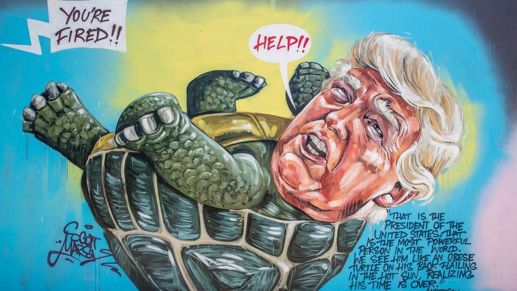 Mural Trump Jadi Kura-Kura Mejeng di Jalanan Sydney