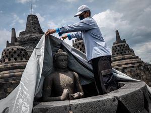 Begini Persiapan Candi Borobudur Antisipasi Erupsi Merapi Begini Persiapan Candi Borobudur Antisipasi Erupsi Merapi