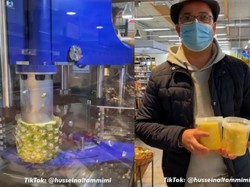 Canggih dan Praktis! Mesin Pengupas Nanas Ini Ada di Supermarket