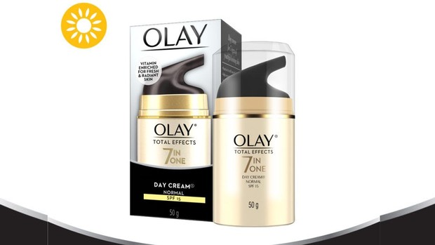 OLAY Total Effects 7-in- 1 Day Cream adalah salah satu krim anti-aging pilihan terbaik untuk menyamarkan kerutan wajah