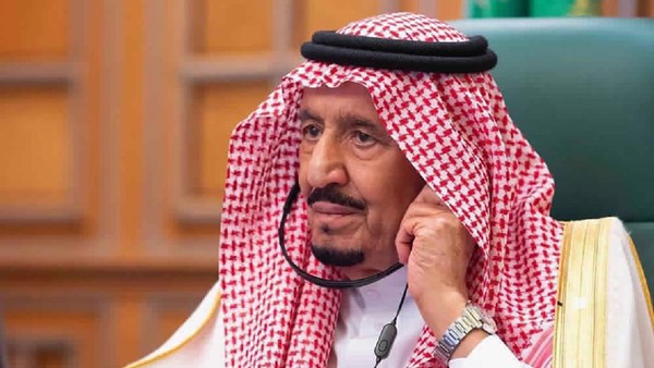 Raja Salman FILE - In this photo released by Saudi Press Agency, SPA, Saudi King Salman, chairs a video call of world leaders from the Group of 20 and other international bodies and organizations, from his office in Riyadh, Saudi Arabia, on March 26, 2020. Saudi King Salman is expected to speak Wednesday, Nov. 11, 2020, in an annual (virtual) address he gives to the nation about policy priorities for the coming year. (Saudi Press Agency via AP)