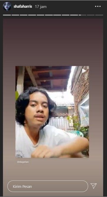 Unggahan Shafa Harris di Instagram Stories
