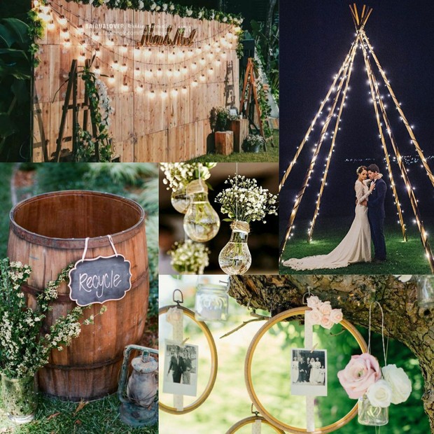 Contoh dekorasi pesta yang ramah lingkungan/Foto: Pinterest Inspirasi pernikahan ramah lingkungan