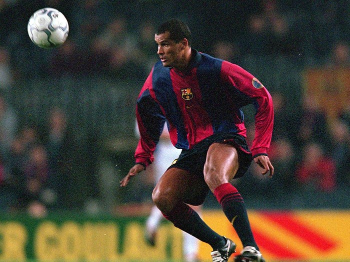 7 Dec 2000:  Rivaldo of Barcelona in action during the UEFA Cup third round second leg match against Club Brugge played at the Nou Camp, in Barcelona, Spain. The match ended in a 1-1 draw. \ Mandatory Credit: Phil Cole /Allsport