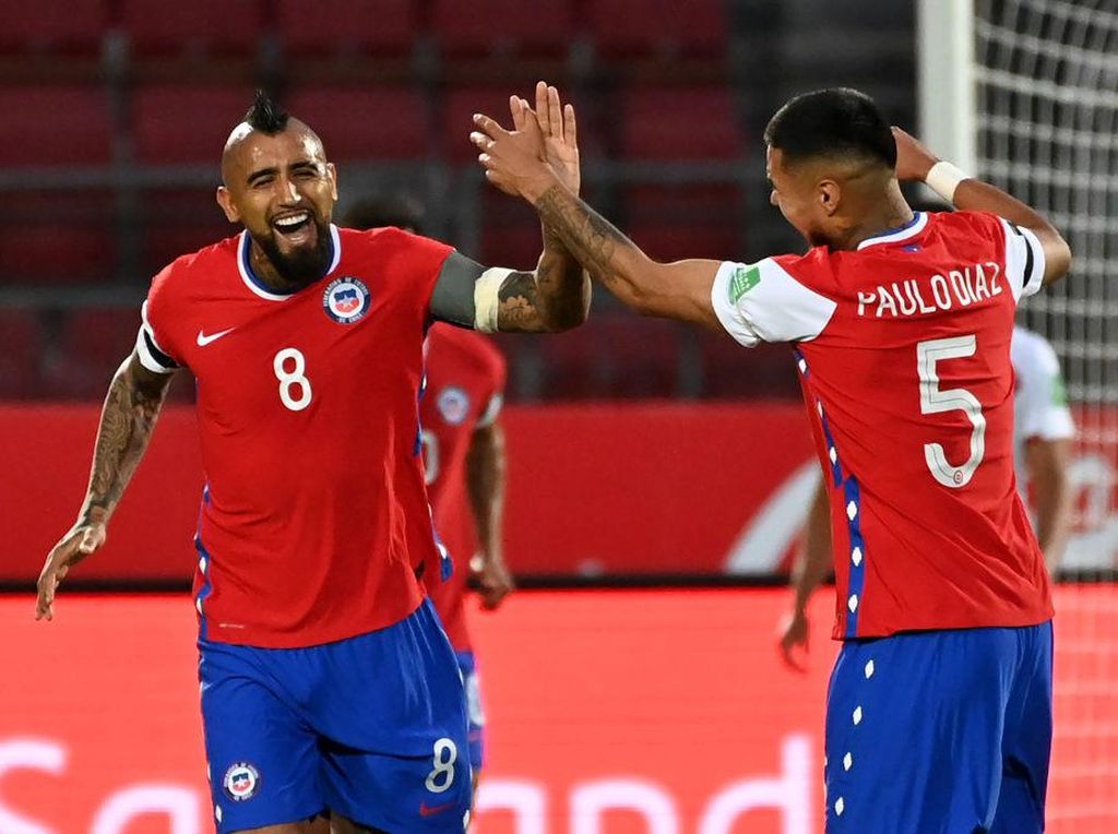 Hasil Kualifikasi Piala Dunia 2022: Vidal Dua Gol, Chile Kalahkan Peru 2-0 Hasil Kualifikasi Piala Dunia 2022: Vidal Dua Gol, Chile Kalahkan Peru 2-0