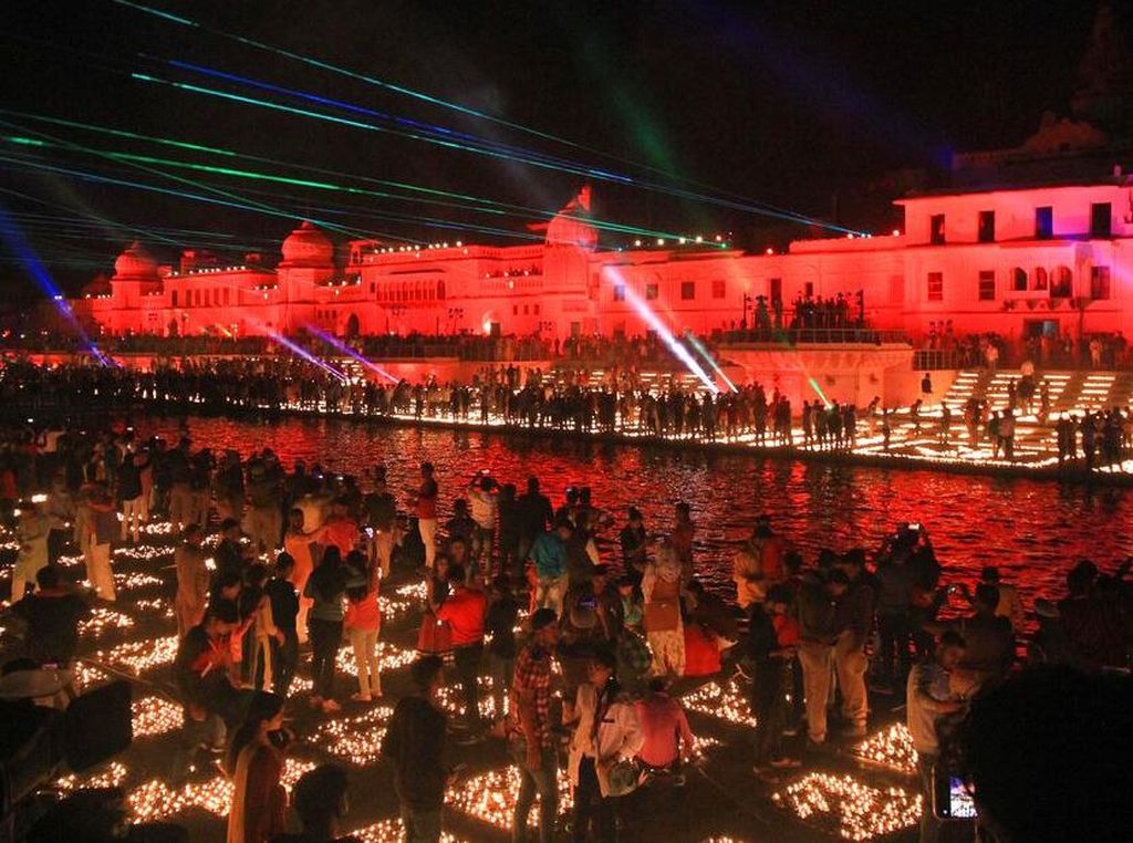 India Kembali Pecahkan Rekor Dunia Lampu Terbanyak di Festival Diwali