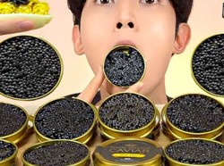 Mewah! Pria Ini Mukbang Kaviar Seharga Rp 14 Juta