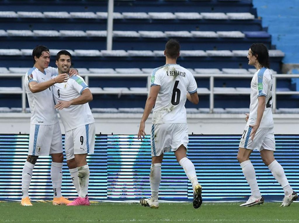 Hasil Kualifikasi Piala Dunia 2022: Uruguay Hajar Kolombia 3-0