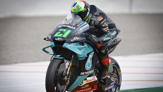 Franco Morbidelli pada babak kualifkasi MotoGP Valencia 2020.