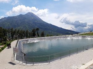 Foto: Merapi Siaga, Embung Manajar Boyolali Sepi Foto: Merapi Siaga, Embung Manajar Boyolali Sepi