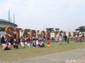 Banyak PKL di Stadion Pakansari, Plt Bupati Bogor Evaluasi Satpol PP