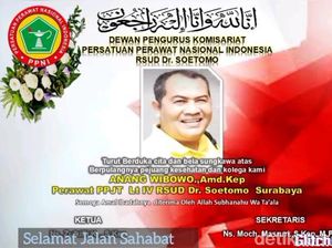 Perawat Senior RSU Soetomo Surabaya Meninggal Positif COVID-19 Perawat Senior RSU Soetomo Surabaya Meninggal Positif COVID-19