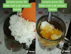 Sarapan Teh Manis Campur Nasi, Netizen: Sekte Apalagi Ini?