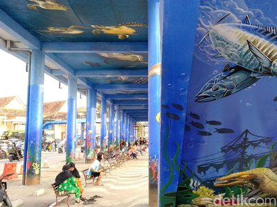 Foto-foto Skywalk Pantai Barat Pangandaran Dipermak