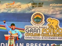 Lomba Sepeda Jadi Cara Gubernur Sumsel Gairahkan Ekonomi Danau Ranau