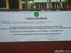 PN Blitar Ditutup Karena 5 Pegawai Positif COVID-19, 34 Sidang Ditunda PN Blitar Ditutup Karena 5 Pegawai Positif COVID-19, 34 Sidang Ditunda