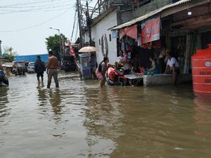 14 RT di Jakarta Utara Tergenang Banjir Rob Siang Ini