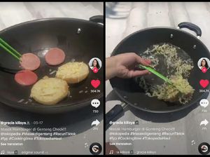 Netizen Hobi Masak di Genteng, Bikin Burger hingga Mie Goreng