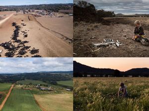 Potret Before-After Lahan Pertanian yang Pulih Dari Kekeringan Potret Before-After Lahan Pertanian yang Pulih Dari Kekeringan