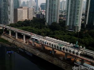 Wow, Progres Pembangunan LRT Sudah 80 Persen Lho