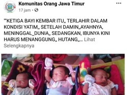 Wanita Ini Diceritakan Lahirkan 3 Bayi Kembar hingga Berutang, Keluarga Geram