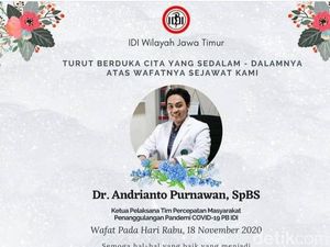 Dokter Bedah Saraf di Surabaya Meninggal Positif COVID-19 Tanpa Komorbid Dokter Bedah Saraf di Surabaya Meninggal Positif COVID-19 Tanpa Komorbid